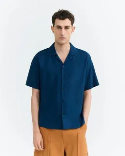 thinking mu thinking mu Blue Night Hemp Junior Shirt – Produktbild 1 von 1
