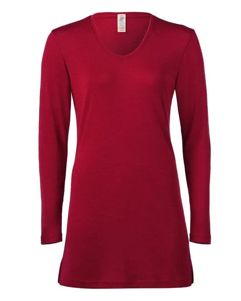 Engel Engel Natur Damen Langarm Schlaf-Shirt Schurwolle (kbT) Seide, Marineblau, – Produktbild 2 von 2