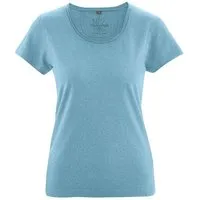 HempAge HempAge Damen T-Shirt mit Rollsaum Hanf/Bio-Baumwolle, Wave, – Produktbild 1 von 1