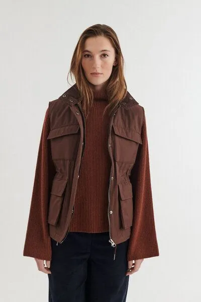 Basic Apparel Basic Apparel Asani Weste ASANI aus recyceltem Polyester, Braun-chicory-coffee, – Produktbild 1 von 1