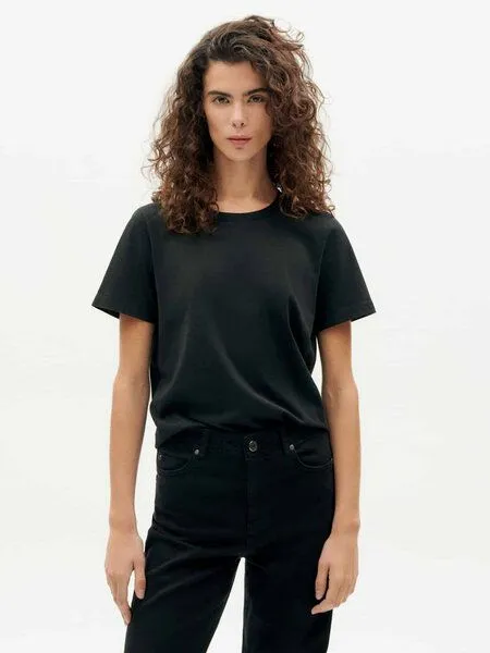 thinking mu thinking mu Damen T-Shirt - Ida - aus Bio-Baumwolle, Schwarz, – Produktbild 1 von 4
