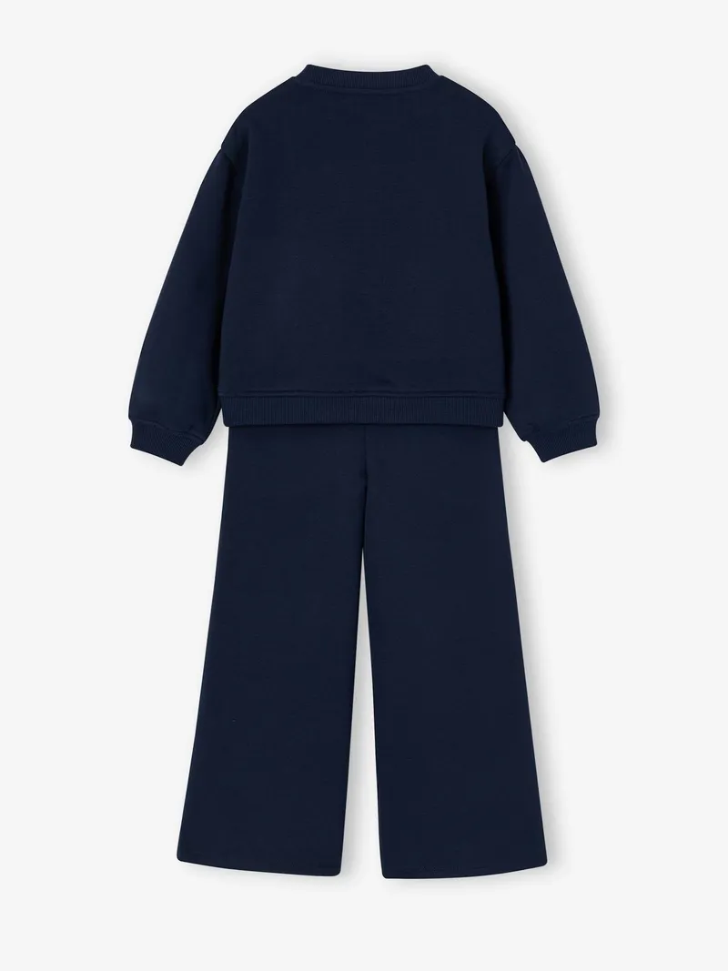 Vertbaudet Sport-Set aus Sweatshirt und Jogginghose LA California Mädchen, Marine, – Produktbild 4 von 4