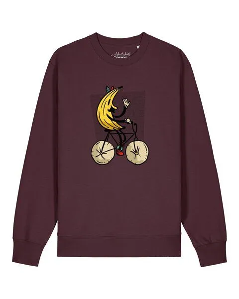 watapparel watapparel Sweatshirt Unisex Banana Rider, Red brown, – Produktbild 1 von 2