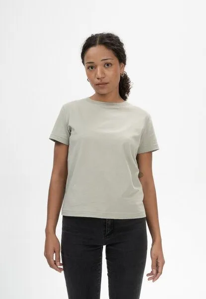 MELA MELA T-Shirt Style KHIRA aus 100% Bio-Baumwolle, Dusty green, – Produktbild 1 von 4