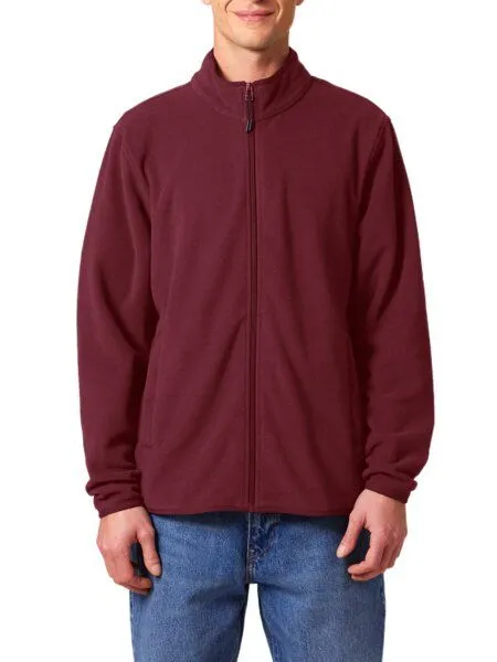 YTWOO YTWOO Baisc Herren Fleecejacke aus 100% recyceltem Polyester, Burgundy, – Produktbild 1 von 4