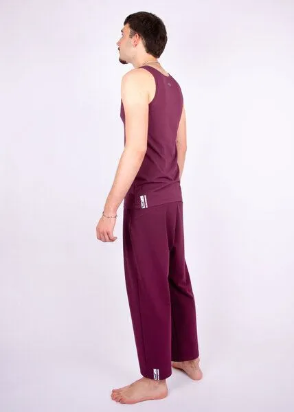 ÆVRIL ÆVRIL Unisex Tank Top // Aubergine Red// Bio-Baumwolle – Produktbild 3 von 3