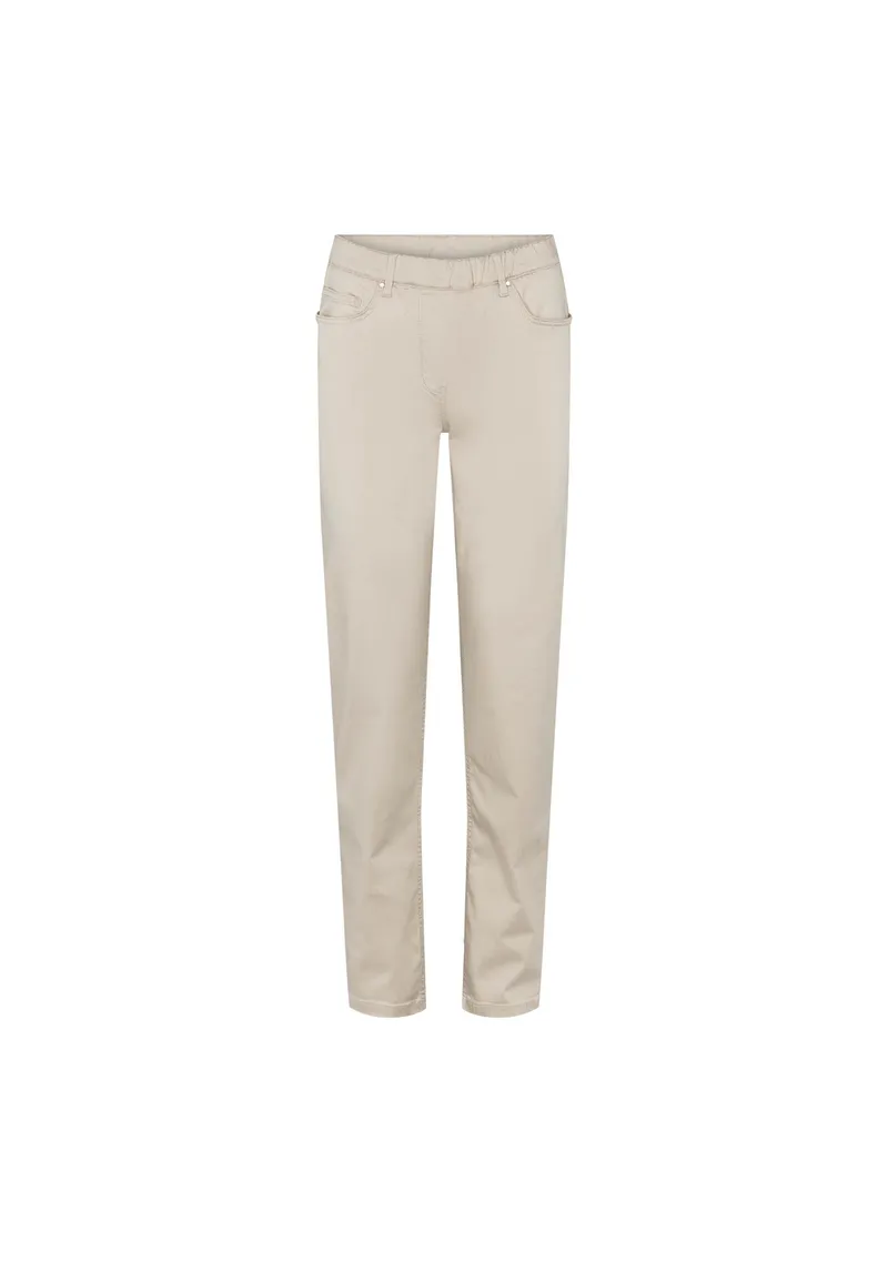 LAURIE LAURIE Damen vegan Hose Hannah Regular Mittlere Länge Grau Sand, Beige, – Produktbild 1 von 2