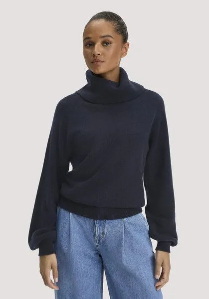 hessnatur hessnatur Strick-Pullover Relaxed aus Cashmere mit Recyclinganteil, Marine, – Produktbild 1 von 4
