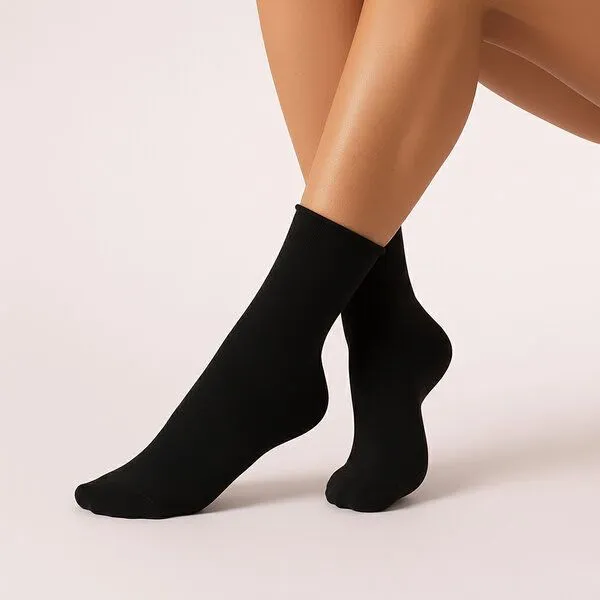 Opi and Max Opi and Max Socken Fuer Herren Damen 3 oder 12 Paar Diabetikersocken ohne Gummi – Rollrand Socken aus 98% Bio-Baumwolle, GOTS-zertifiziert – Bequeme, atmungsaktive Baumwollsocken für Damen & Herren, Schwarz, – Produktbild 4 von 4