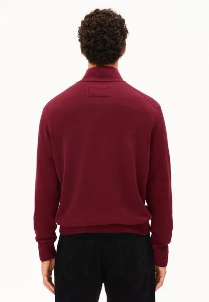 ARMEDANGELS ARMEDANGELS FAABES Herren Pullover aus Bio-Baumwolle, Velvet red, – Produktbild 3 von 5
