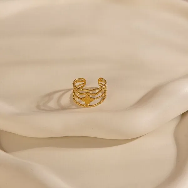 ELEKTROPULLI Größenverstellbarer Ring Ø17mm von Elektropulli, Gold, – Produktbild 8 von 8
