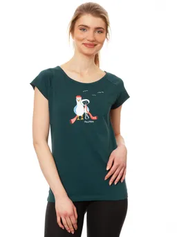 FellHerz Möwen-Liebe Cap Sleeve Deep Teal - XL – Produktbild 1 von 1