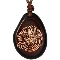 Simaru Simaru Braun Tagua-Kette mit graviertem Tieranhänger – Produktbild 2 von 5