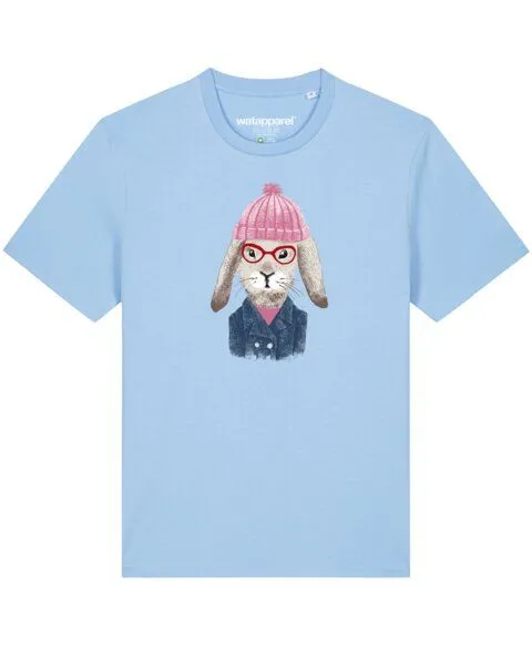 watapparel watapparel T-Shirt Unisex Hase, Blue soul, – Produktbild 1 von 4