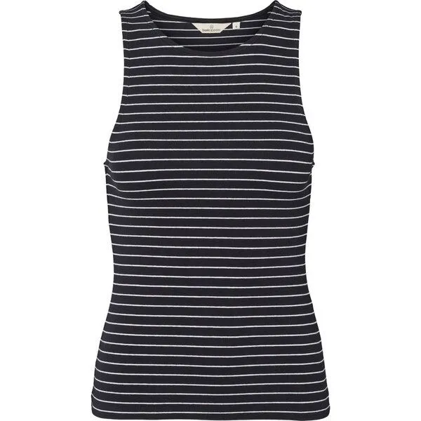 Basic Apparel Basic Apparel LUDMILLA Top aus Bio-Baumwolle, Schwarz-weiss gestreift, – Produktbild 1 von 1