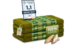 Klappmatratze Klappmatratze 80 cm (Deluxe) vegan und handgefertigt, 200x80x8cm, livasia, 8 cm hoch, Kapok – Produktbild 1 von 1