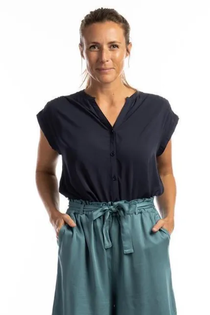 Zerum Zerum Damen vegan Bluse Ines Navy, Extra dunkelblau, – Produktbild 2 von 2