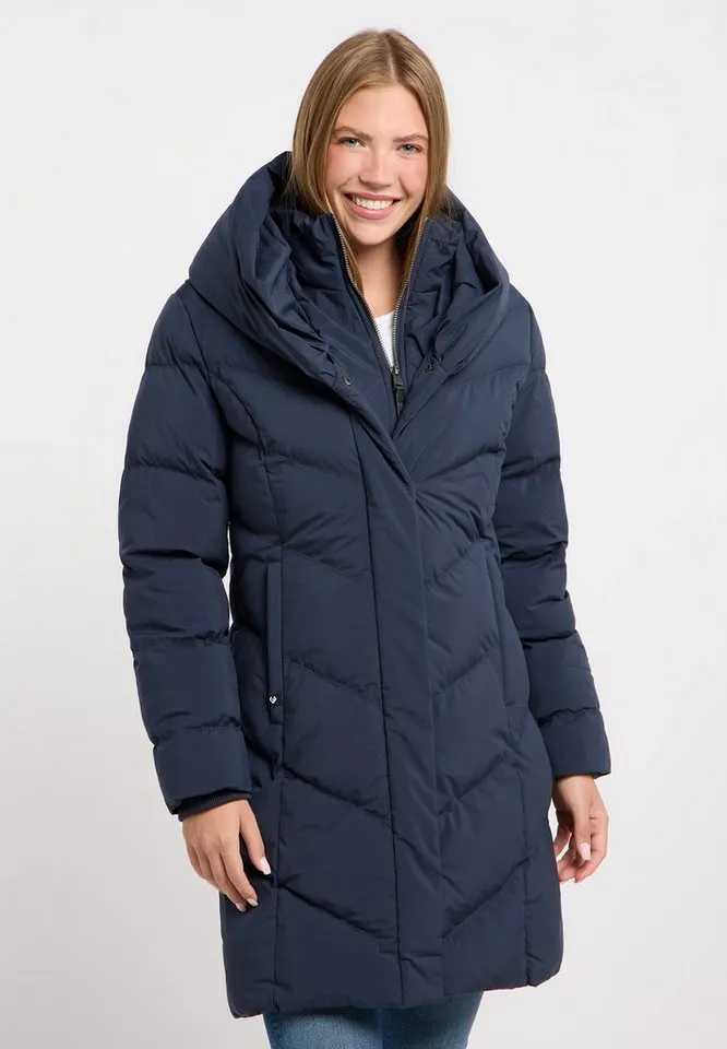 ragwear ragwear Steppmantel NATALKA verdeckter Reißverschluss, Blau, – Produktbild 2 von 5