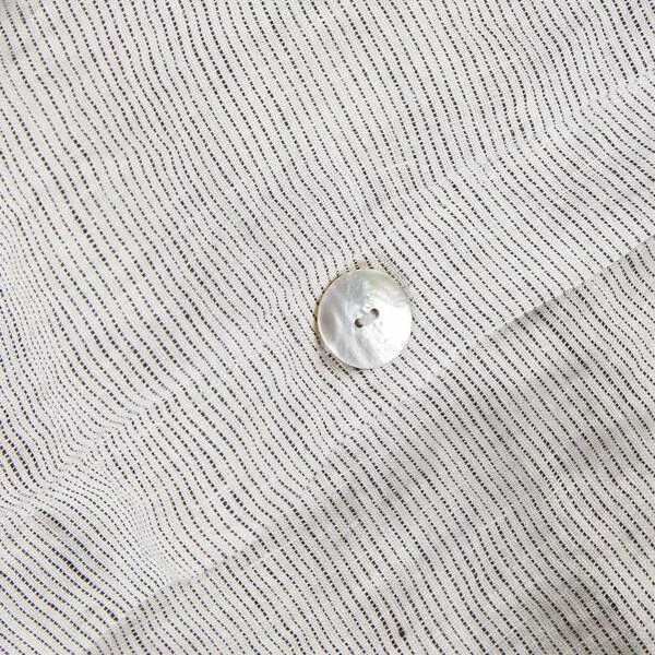 By Native By Native Bettdeckenbezug aus 100% Leinen, stonewashed, Grau gestreift, – Produktbild 2 von 2
