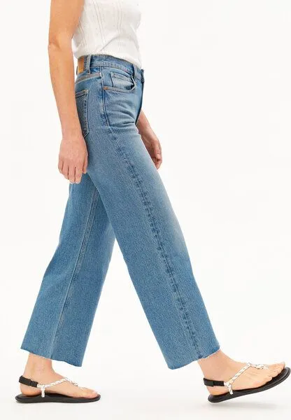 ARMEDANGELS ARMEDANGELS MURLIAA CROPPED Damen Wide Jeans Bio-Baumwoll Mix Comfort-Stretch, Blue, – Produktbild 4 von 4