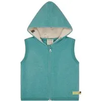 loud proud loud + proud Babys & Kinder Wollfleece-Weste mit Kapuze, GOTS-zertifiziert, Oregano(grün), – Produktbild 1 von 1