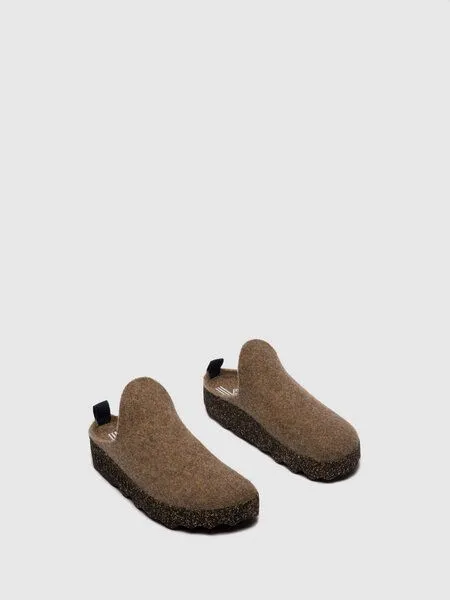 ASPORTUGUESAS ASPORTUGUESAS Filz Pantolette Come, Taupe, – Produktbild 3 von 4