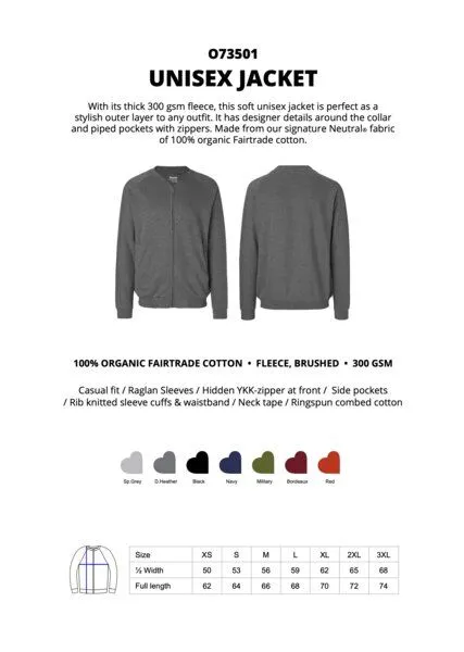 Neutral® - 3FREUNDE Neutral® - 3FREUNDE Unisex Jacket, Military, – Produktbild 3 von 3