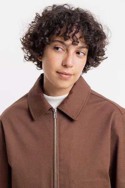 Rotholz Rotholz Zip Jacke aus Bio-Baumwolle, Braun, – Produktbild 5 von 8