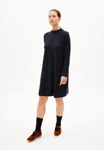 ARMEDANGELS ARMEDANGELS FRIADAA - Damen Strickkleid Relaxed Fit aus Bio-Baumwolle, Night sky, – Produktbild 4 von 4