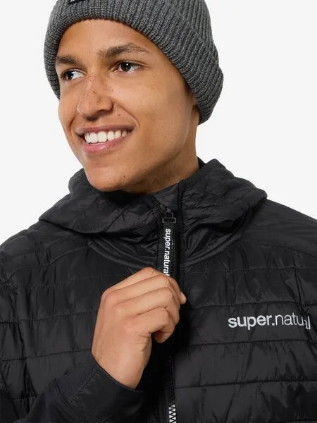 Super.Natural Super.Natural Sportjacke M Warm Up Aloof Jacket Merino Jacke mit Primaloft Bio Softshell, Jet black, – Produktbild 2 von 4