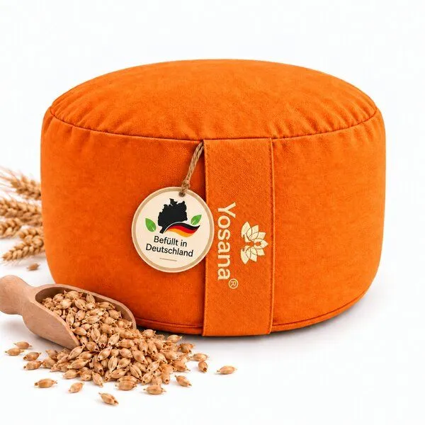 Yosana Yosana Yogakissen rund, Meditationskissen 30x15cm, Kurkuma, – Produktbild 6 von 8
