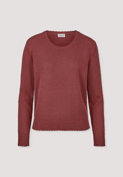 hessnatur hessnatur Strick Pullover Relaxed aus Leinen mit Bio-Baumwolle und LENZING ECOVERO, Terrakotta, – Produktbild 4 von 4
