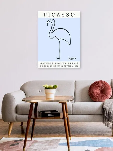Photocircle Photocircle Poster / Leinwandbild - Picasso Flamingo – blau – Produktbild 2 von 4