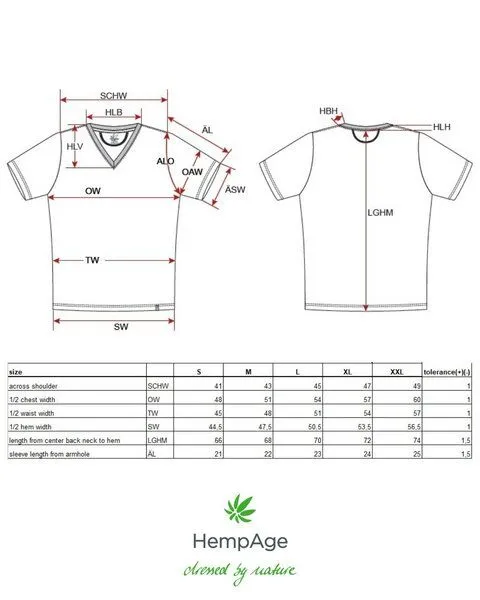 HempAge HempAge V-Kragen T-Shirt Hanf/Biobaumwolle, Butter(gelb), – Produktbild 3 von 4
