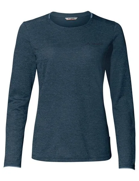Vaude VAUDE Damen-Langarmshirt 'Essential' mit Rundhalsausschnitt, dark sea uni, Gr. 42 – Produktbild 5 von 8
