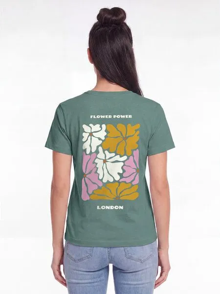 watapparel watapparel T-Shirt Frauen London Flora, Green bay, – Produktbild 2 von 2