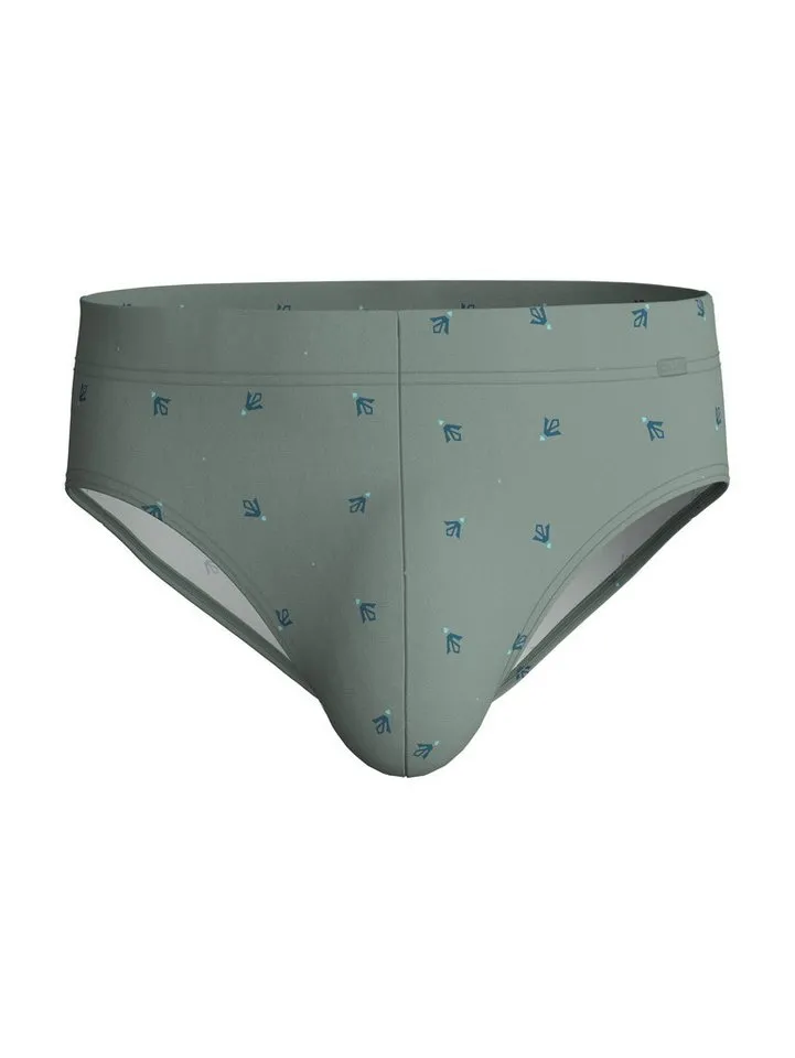 CALIDA CALIDA Slip Grafic Cotton gestreift, ohne Eingriff, überzogenem Bund, Single Jersey, elastisch, Grün, – Produktbild 2 von 5