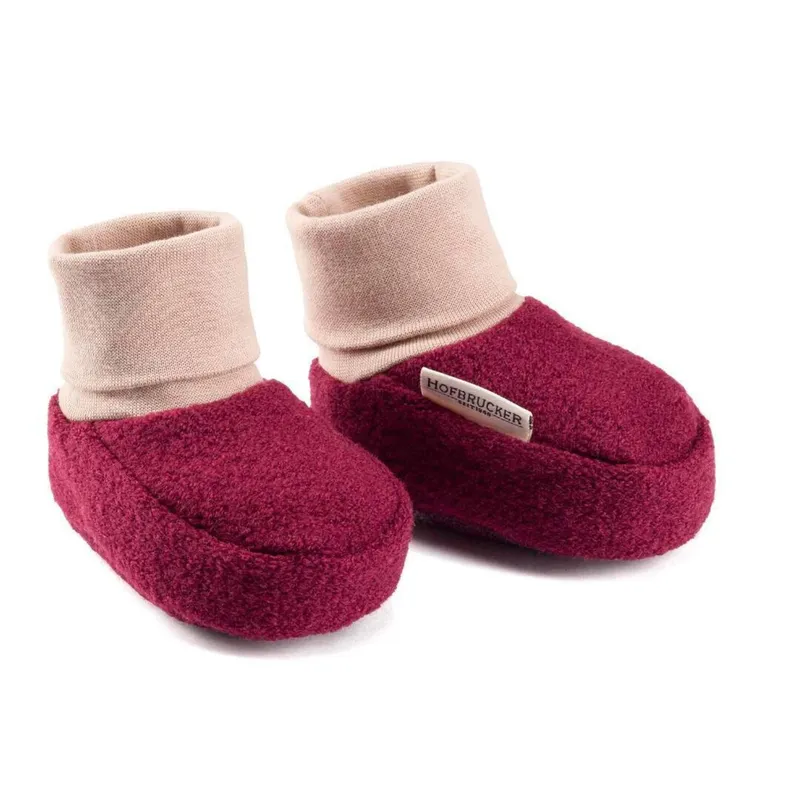 Hofbrucker Hofbrucker Baby Wollwalk Schuhe Elias, Dunkelrot, – Produktbild 1 von 2