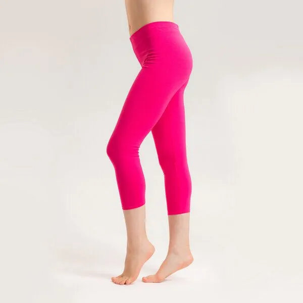 Frija Omina Frija Omina Bio Capri Leggings, 3/4 Leggings dunkel, Pink, – Produktbild 1 von 3