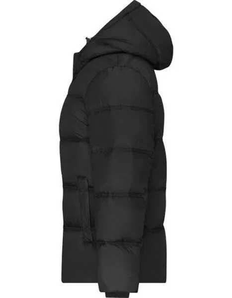 Daiber Daiber Herren Winterjacke Pufferjacke Steppjacke mit abnehmbarer Kapuze, Schwarz, – Produktbild 2 von 3
