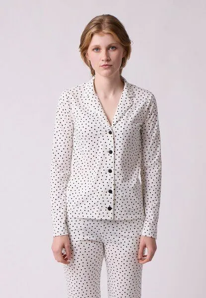 LANA Organic LANA Organic Pyjamajacke, Modell Juna, Orion ecru, – Produktbild 1 von 4