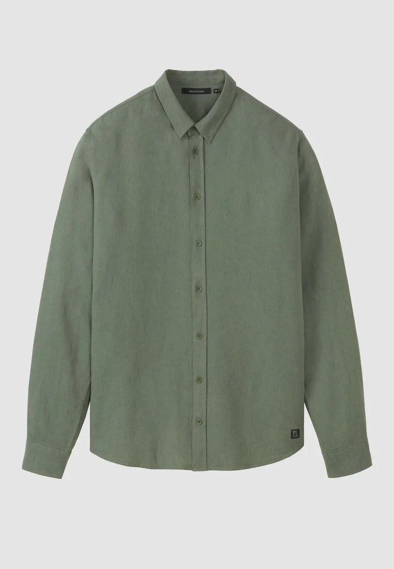 recolution Recolution Herren vegan Hemd Muskatnuss Khaki, Olivgrã¼n, – Produktbild 1 von 2