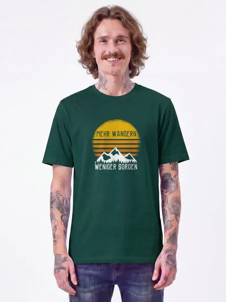 watapparel watapparel T-Shirt Unisex Mehr Wandern, Glazed green, – Produktbild 2 von 2