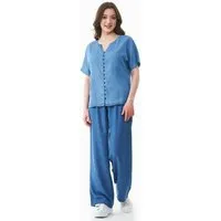 ORGANICATION ORGANICATION Bluse aus TENCEL Lyocell in Denim-Optik – Produktbild 1 von 1
