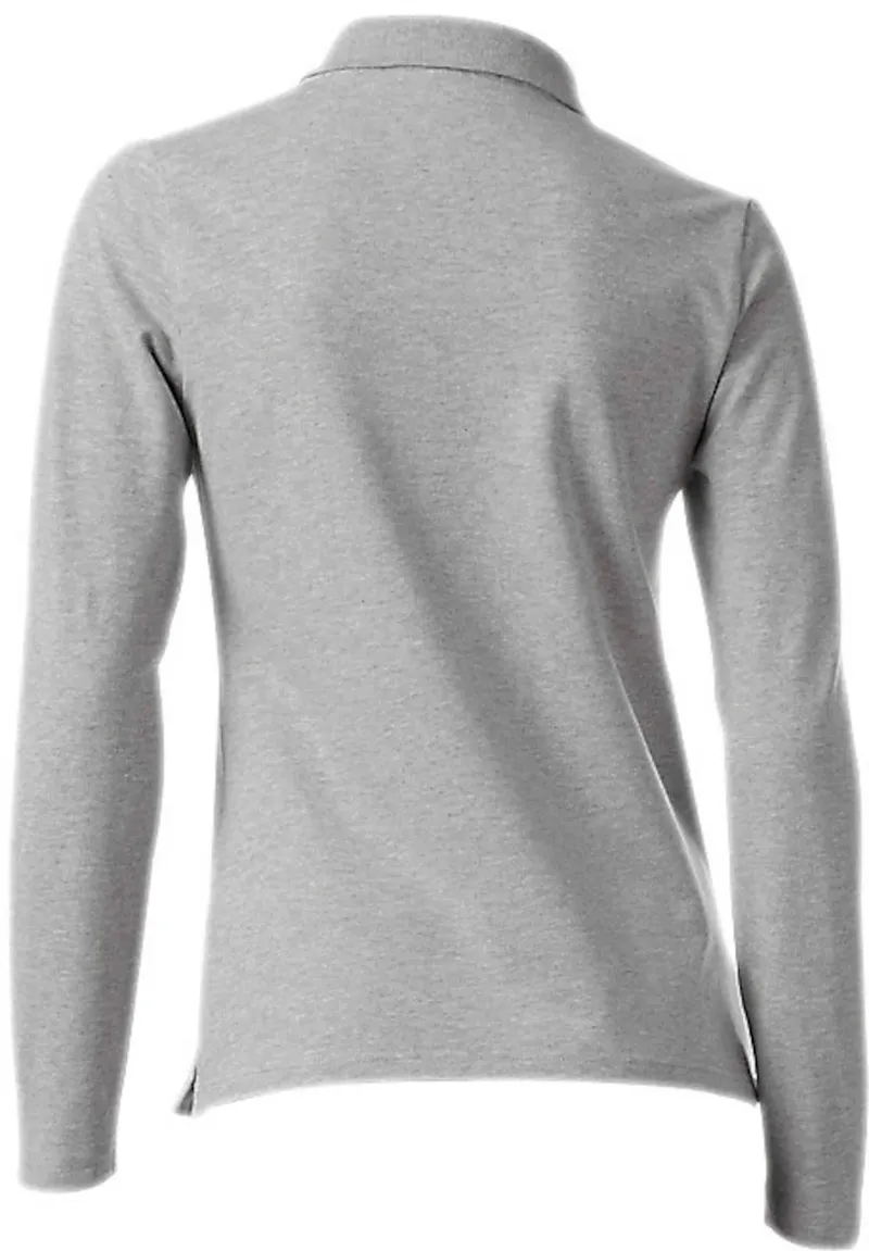 heine Langarm-Poloshirt grau-melange, Grau-melange, – Produktbild 2 von 2