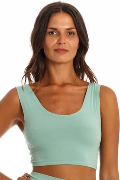 RAVENS VIEW IBIZA RAVENS VIEW IBIZA Damen vegan Yoga Top Cameo Grün, Hellgrün, – Produktbild 2 von 2