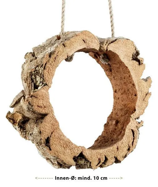 Kork-Deko Kork-Deko Vogel-Schaukel aus Naturkork-Rinde, rund ⌀ = 10 cm – Produktbild 4 von 5