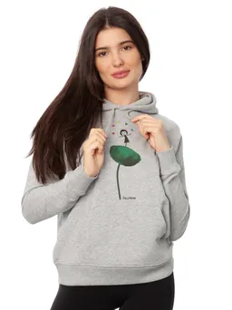 FellHerz FellHerz Damen Hoodie Rainbow Girl grey melange, Bio Fair und Vegan – Produktbild 1 von 1