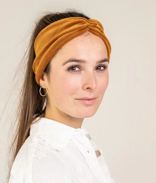 obumi obumi Haarband Bow aus Bio Samt, Rost, – Produktbild 1 von 4