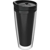 elasto elasto Kaffeebecher to go - Thermobecher auslaufsicher mit Klappdeckel, Transparent, – Produktbild 1 von 1